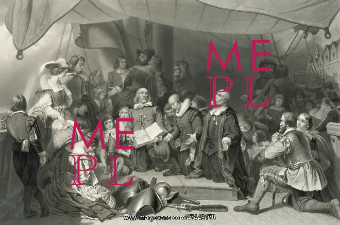  : The embarkation of the Pilgrims