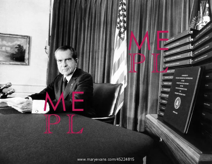 : Embattled President Richard Nixon beside ? : Embattled President Richard Nixon beside ?