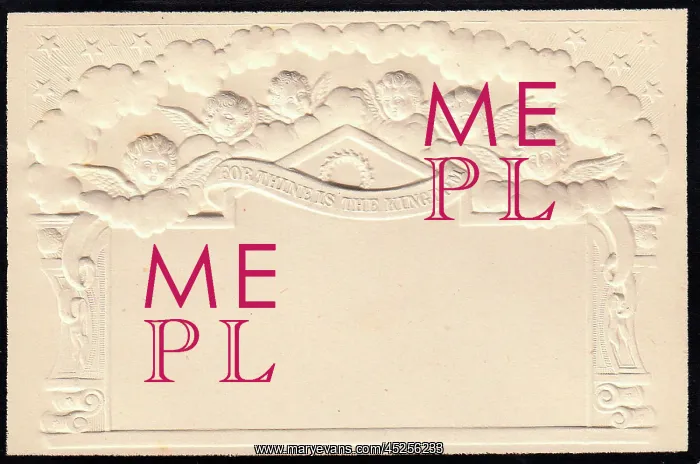 : Embossed Victorian mourning card : Embossed Victorian mourning card