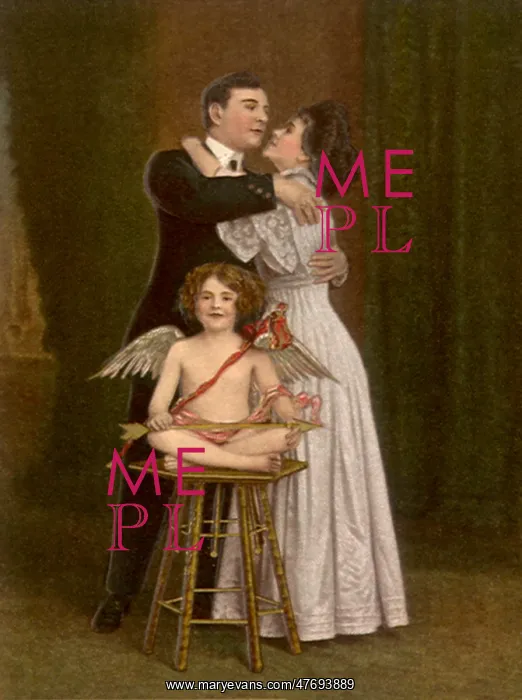 : Embraced Couple and Cupid : Embraced Couple and Cupid
