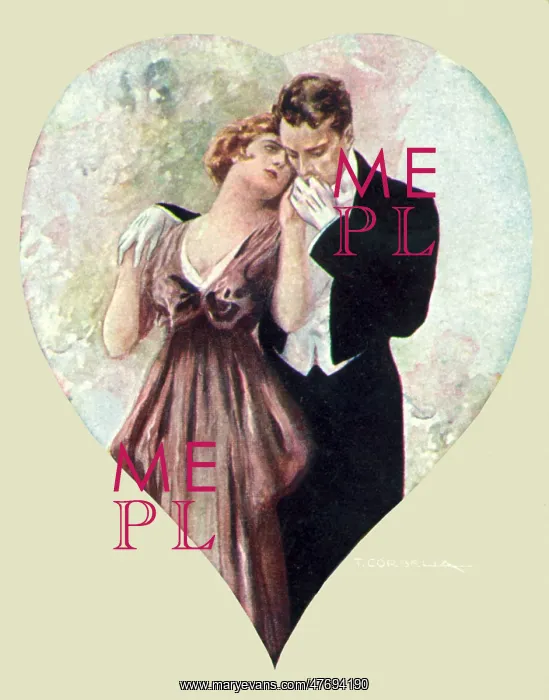 : Embracing Couple in a Heart : Embracing Couple in a Heart