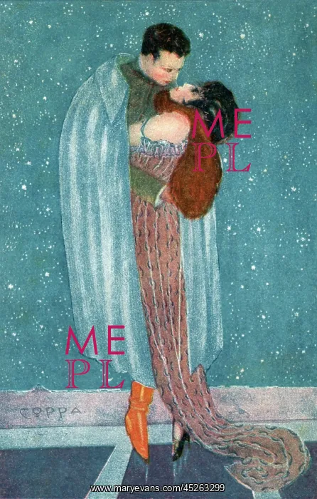 : Two embracing lovers : Two embracing lovers