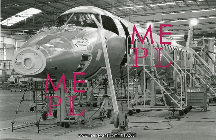: Embraer EMB-145 fuselage in final assembly (circa Feb 1995) : Embraer EMB-145 fuselage in final assembly (circa Feb 1995)
