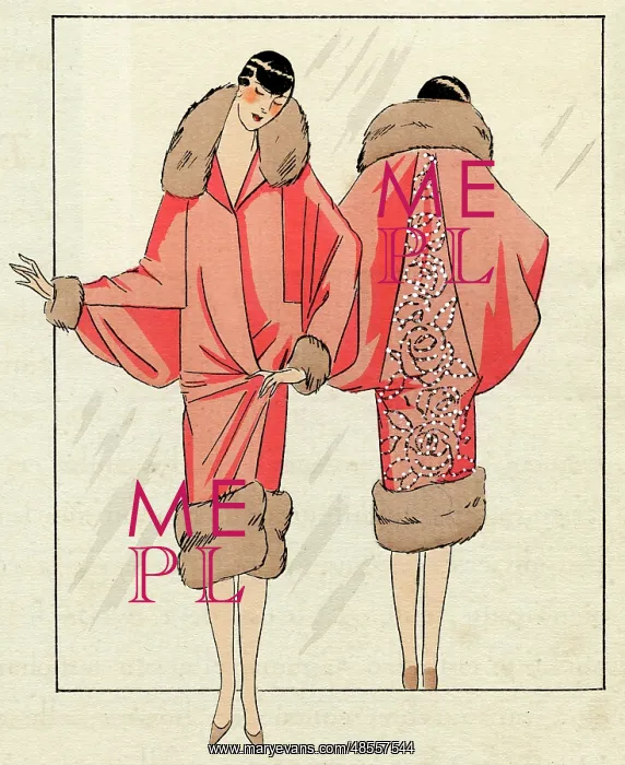 : Embroidered evening coat 1926 : Embroidered evening coat 1926