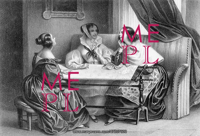 : EMBROIDERING LADY : EMBROIDERING LADY