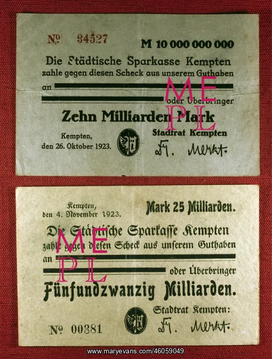 : Emergency German currency : Emergency German currency