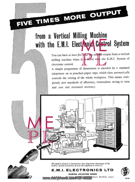 : EMI Electronics. E.M.I. Machine Tool : EMI Electronics. E.M.I. Machine Tool