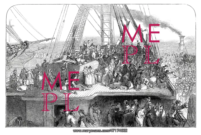 : EMIGRANT SHIP DEPARTS : EMIGRANT SHIP DEPARTS