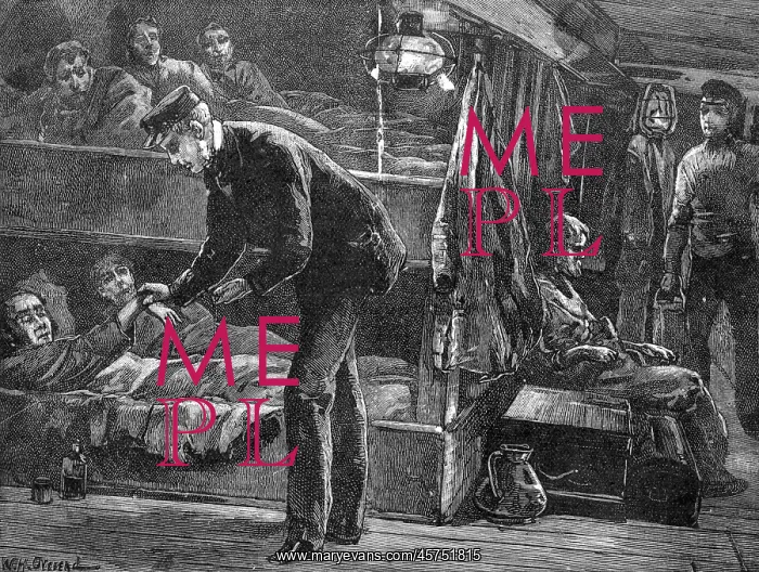 : Emigrant ship at the time of the Irish Famine : Emigrant ship at the time of the Irish Famine