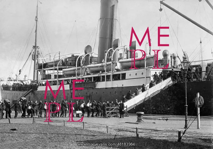 : Emigrants boarding, 1902 : Emigrants boarding, 1902