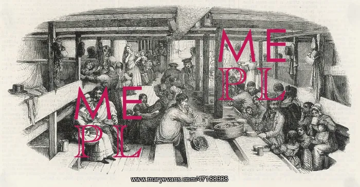 : Emigrants at dinner : Emigrants at dinner