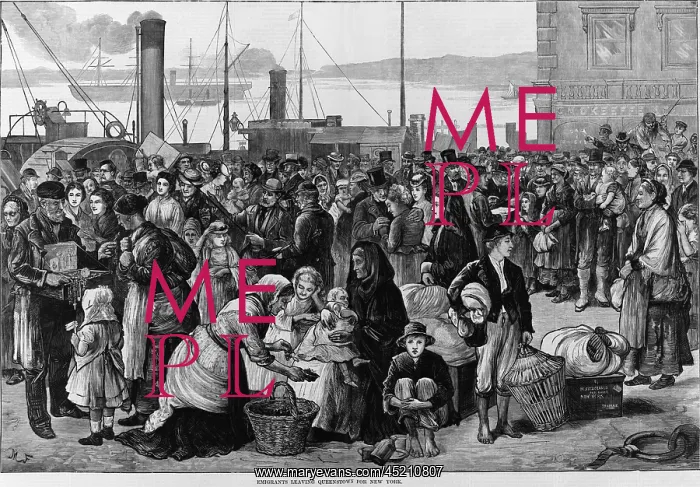 : Emigrants leaving Queenstown, Ireland, for ? : Emigrants leaving Queenstown, Ireland, for ?