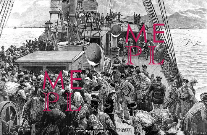 : Emigration. On Board an Emigrant Ship. The Breakfast Bell : Emigration. On Board an Emigrant Ship. The Breakfast Bell