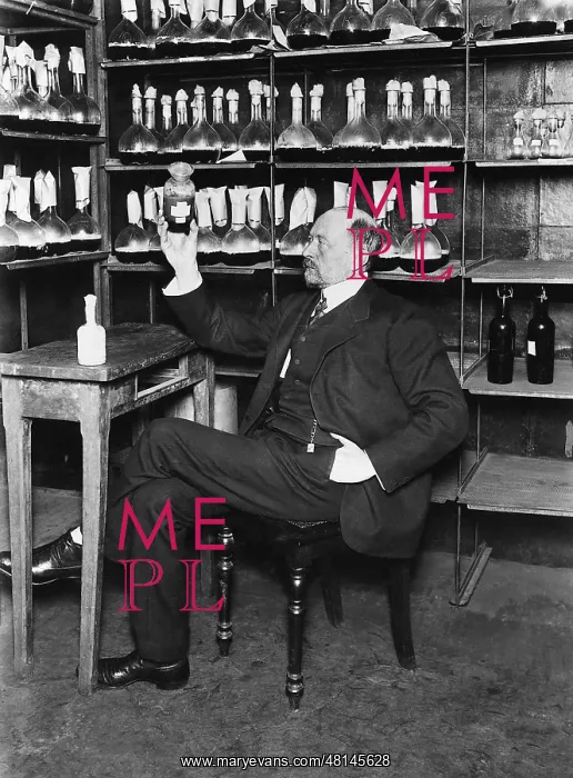 : Emil von Behring in his laboratory : Emil von Behring in his laboratory