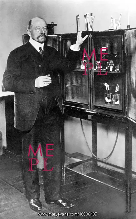 : Emil von Behring in a medicine cabinet : Emil von Behring in a medicine cabinet