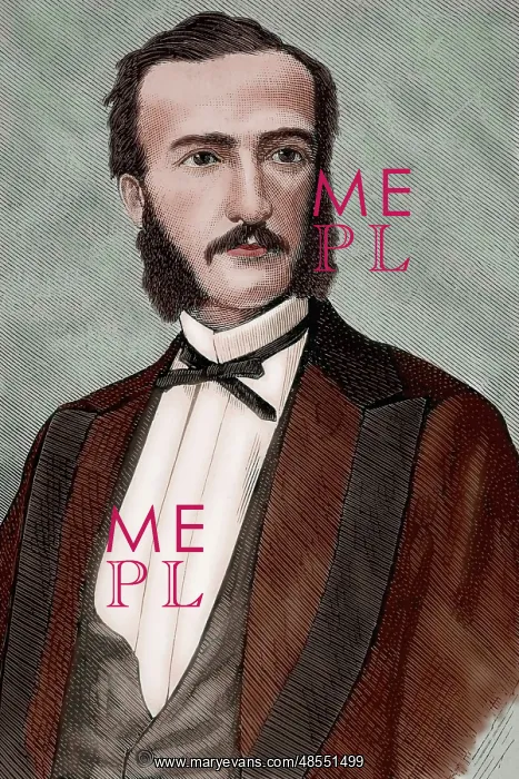 : Emilio Benard Doude (1840-1870). Engraving. Colored : Emilio Benard Doude (1840-1870). Engraving. Colored