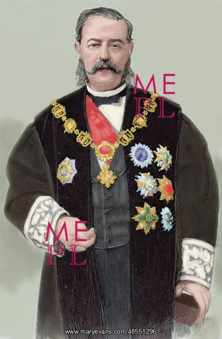 : Emilio Bravo (1827-1893). Colored engraving : Emilio Bravo (1827-1893). Colored engraving