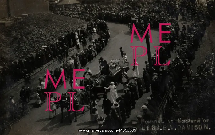 : Emily Wilding Davidson Funeral Morpeth 1913 : Emily Wilding Davidson Funeral Morpeth 1913