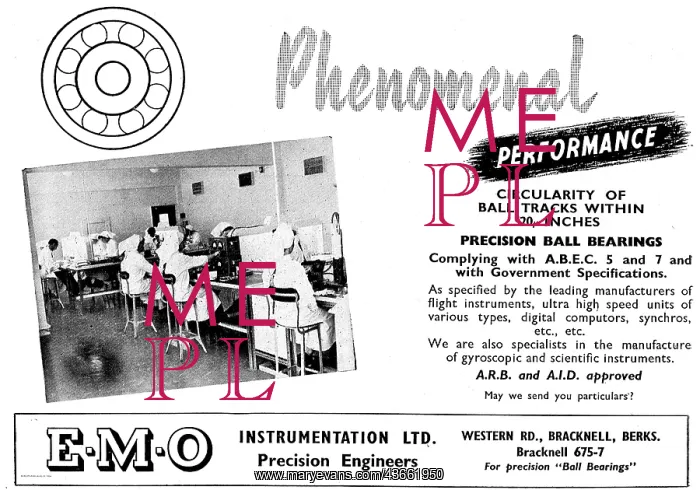 : E.M.O. Instrumentation Precision Bearing : E.M.O. Instrumentation Precision Bearing