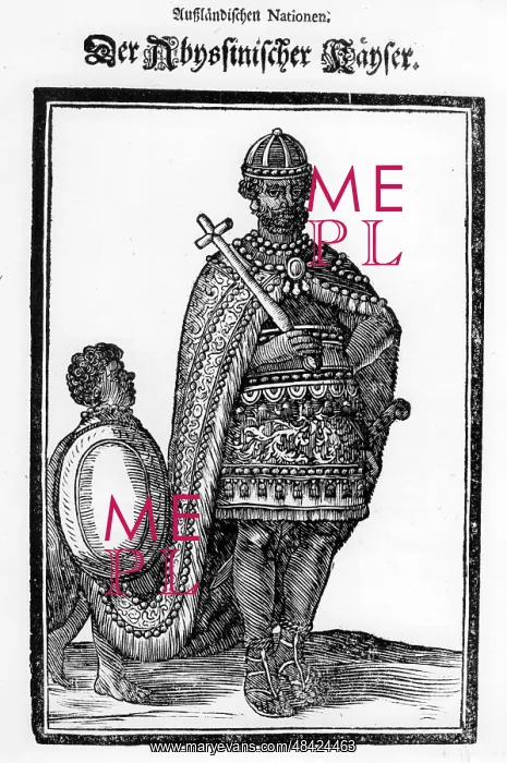 : Emperor of Abyssinia (Ethopia), carrying a cross : Emperor of Abyssinia (Ethopia), carrying a cross