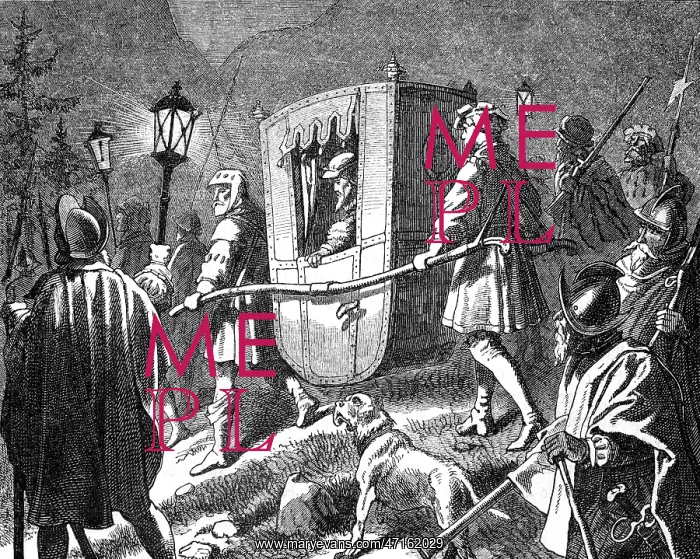 : Emperor Carl V flees the Protestants : Emperor Carl V flees the Protestants