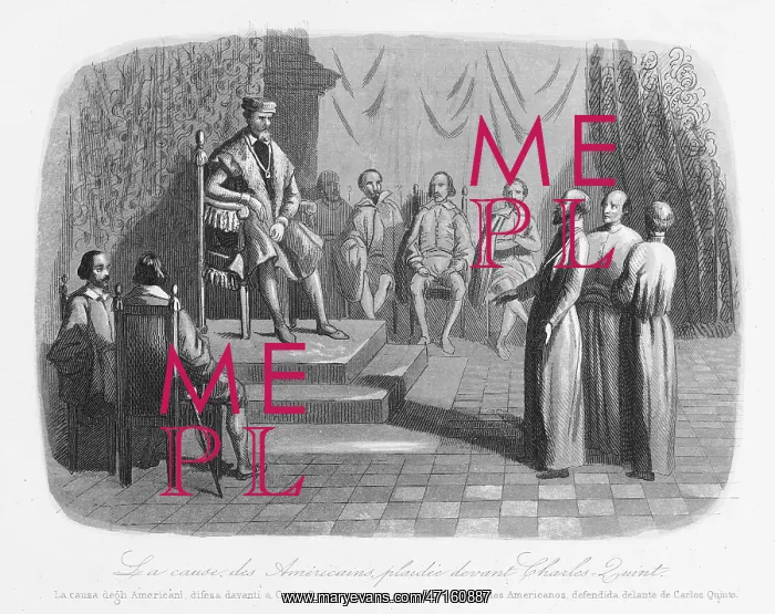 : Emperor Carl V with Quevedo and Las Casas : Emperor Carl V with Quevedo and Las Casas
