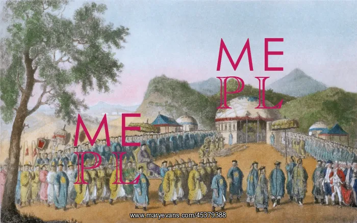 : The Emperor of China is carried on a palanquin : The Emperor of China is carried on a palanquin