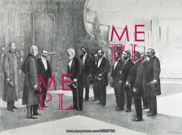 : Emperor Francis Joseph at an exhibition : Emperor Francis Joseph at an exhibition