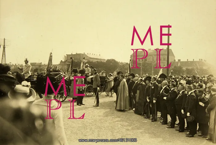 : Emperor Franz Joseph I at a dedication ceremony : Emperor Franz Joseph I at a dedication ceremony