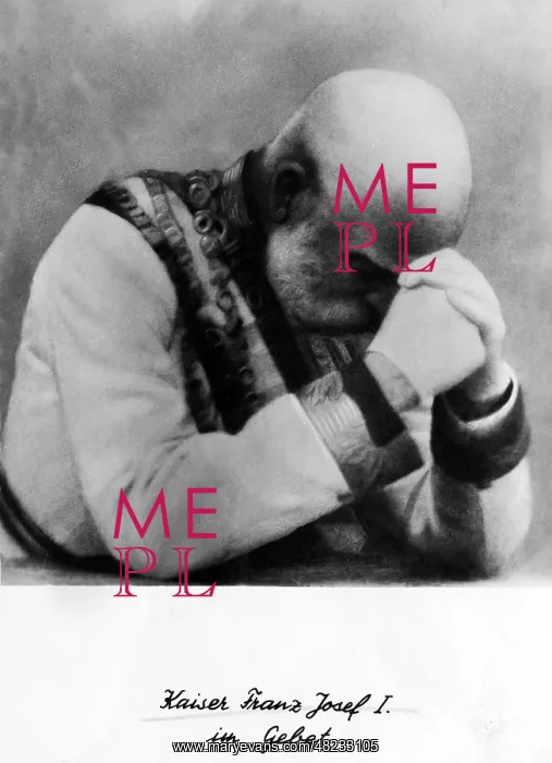 : Emperor Franz Joseph I. in prayer : Emperor Franz Joseph I. in prayer
