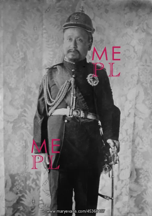 : Emperor Gojong of Korea, in uniform in 1904. The : Emperor Gojong of Korea, in uniform in 1904. The
