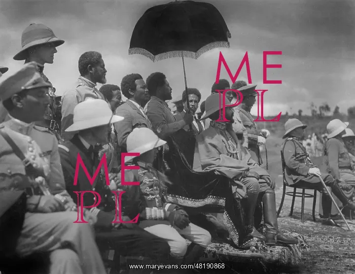 : emperor Haile Selassie at maneuvers : emperor Haile Selassie at maneuvers