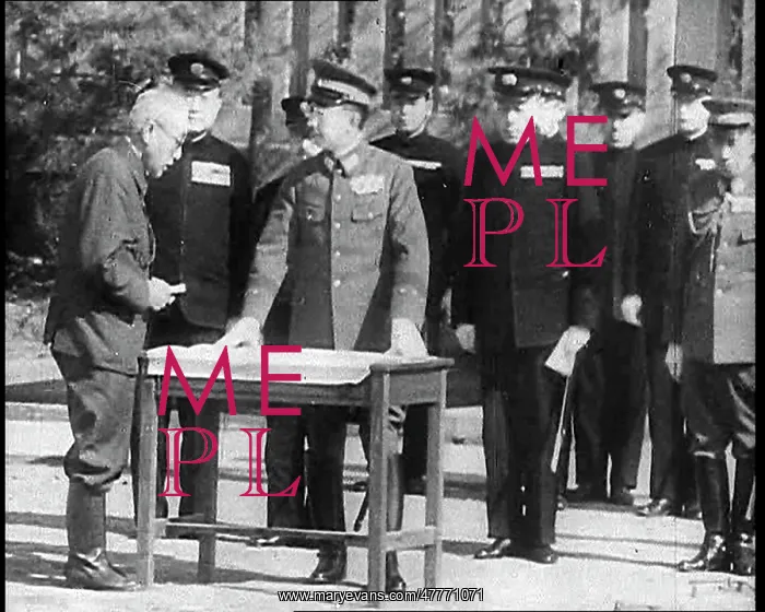 : Emperor Hirohito Inspecting Devastation In : Emperor Hirohito Inspecting Devastation In