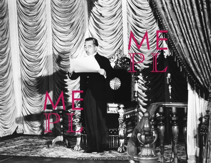 : Emperor Hirohito of Japan, read the opening message : Emperor Hirohito of Japan, read the opening message