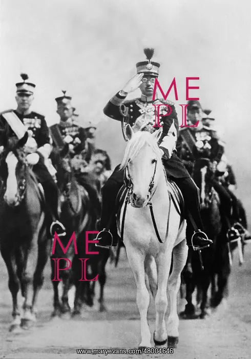 : Emperor Hirohito at a parade in his 36th birthday, 193 : Emperor Hirohito at a parade in his 36th birthday, 193