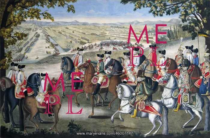 : Emperor Josef II. and his generals in Munchendorf : Emperor Josef II. and his generals in Munchendorf