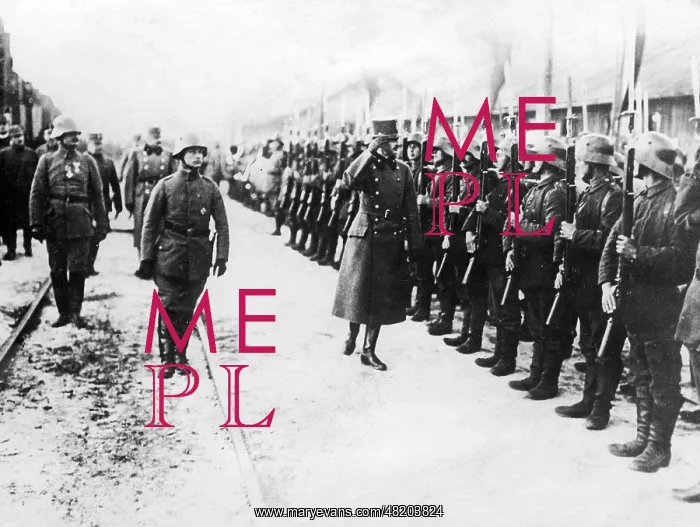 : Emperor Karl I. greets German troops, 1917 : Emperor Karl I. greets German troops, 1917