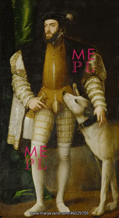 : Emperor Karl V and dog : Emperor Karl V and dog