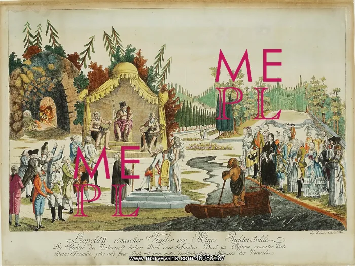 : Emperor Leopold II. in front of Minos. 1792. Copper : Emperor Leopold II. in front of Minos. 1792. Copper