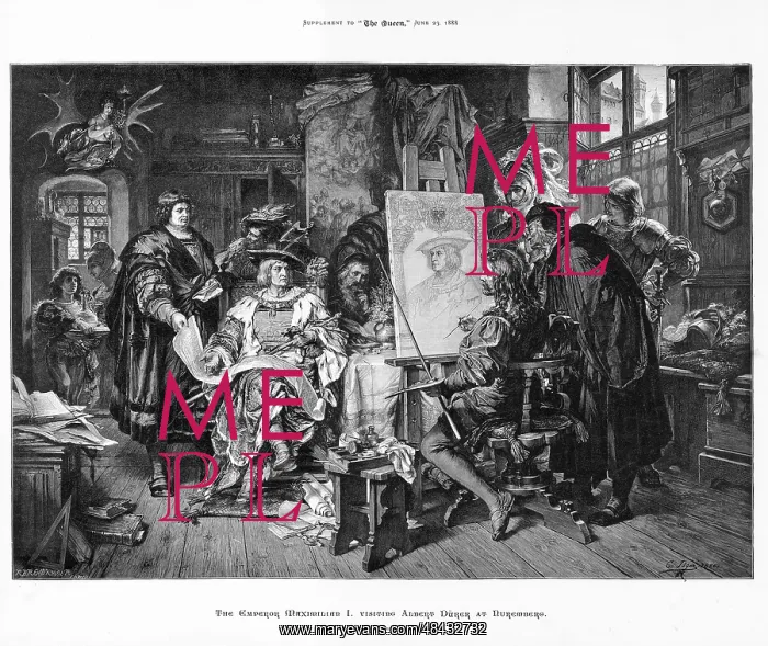 : Emperor Maximillian I in Durer's studio : Emperor Maximillian I in Durer's studio