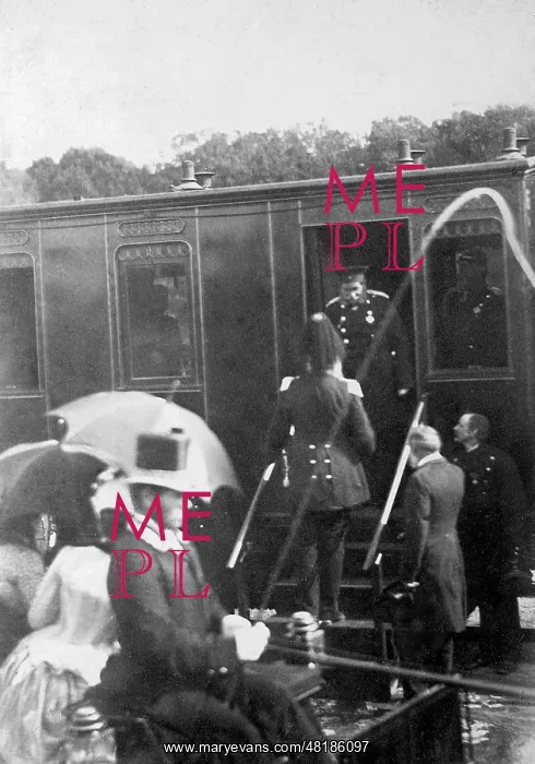 : Emperor Wilhelm I upon his arrival in Buch, 1885 : Emperor Wilhelm I upon his arrival in Buch, 1885