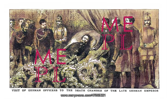 : Emperor WILHELM I deathbed 1888 : Emperor WILHELM I deathbed 1888