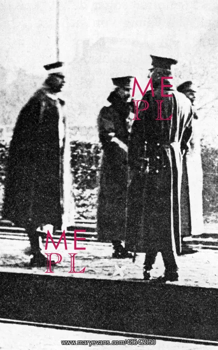 : Emperor Wilhelm II at a border crossing, 1918 : Emperor Wilhelm II at a border crossing, 1918