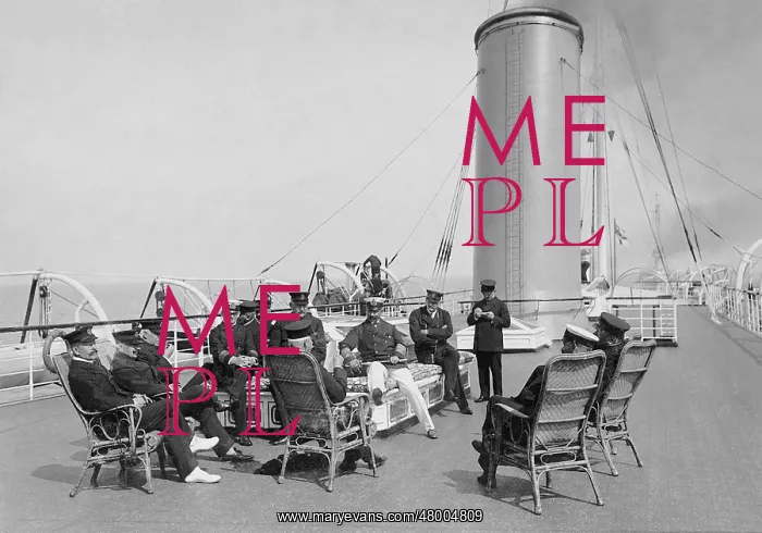 : Emperor Wilhelm II on a ship, 1913 : Emperor Wilhelm II on a ship, 1913