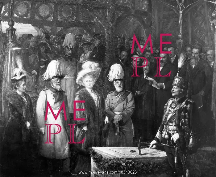 : Emperor William II lays the foundation stone : Emperor William II lays the foundation stone