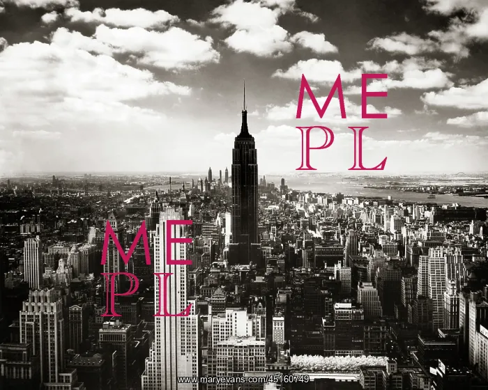 : Empire State Building Silhouetted Looking South : Empire State Building Silhouetted Looking South