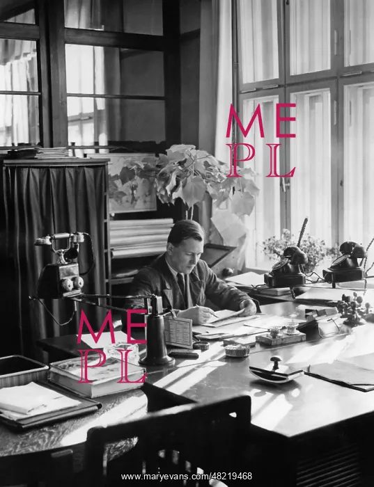 : Employee working in an office, 1938 : Employee working in an office, 1938