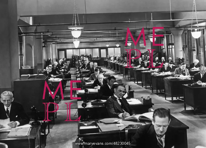 : Employees at the desk, 1930s : Employees at the desk, 1930s