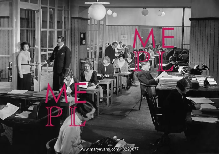 : Employees in the office, 1930s : Employees in the office, 1930s