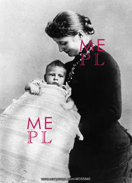 : Empress Augusta Victoria with her son, 1882 : Empress Augusta Victoria with her son, 1882